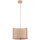 H&auml;ngelampe Holz Stoffschirm Natur E27 L:38 cm dekorativ