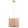Pendelleuchte Holz Stoff Natur E27 L:42 cm dekorativ