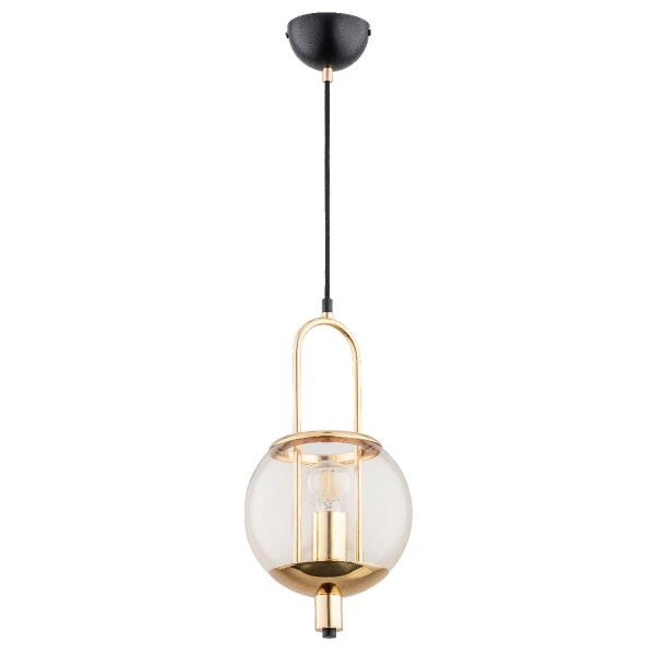 Hängelampe Glas Bernstein E27 L:20 cm Modern wohnlich