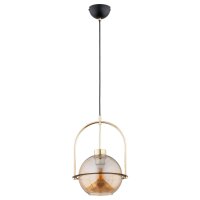 H&auml;ngelampe Glas Schwarz E27 L:25 cm Modern dekorativ