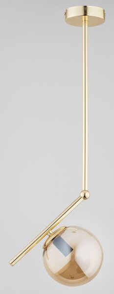 Deckenlampe Glas Gold Bernstein E14 L:24 cm wohnlich