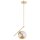 Deckenlampe Glas Gold Bernstein E14 L:24 cm wohnlich