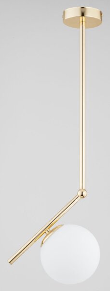 Deckenlampe Glas Weiß Glas E14 H:68 cm Kugel Modern