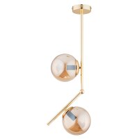 Deckenlampe 2-flammig Glas Gold Bernstein E14 L:24 cm