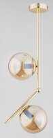 Deckenlampe 2-flammig Glas Gold Bernstein E14 L:24 cm
