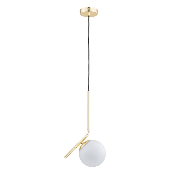 Hängelampe blendarm Metall Glas Gold E14 26 cm Modern