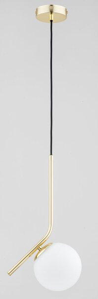 Hängelampe blendarm Metall Glas Gold E14 26 cm Modern