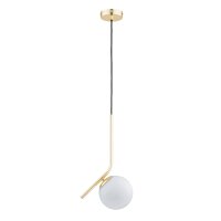 Hängelampe blendarm Metall Glas Gold E14 26 cm Modern
