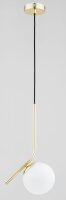 Hängelampe blendarm Metall Glas Gold E14 26 cm Modern