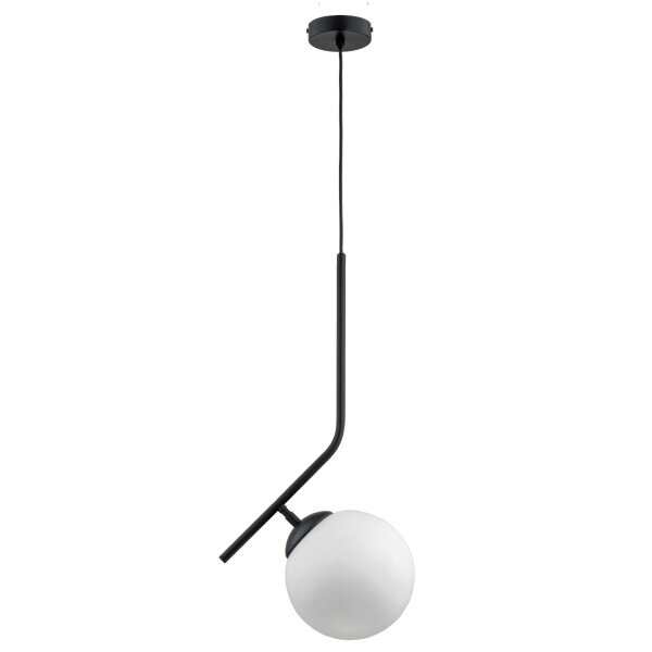 Hängelampe Glas Schwarz E27 L:24 cm Modern dekorativ