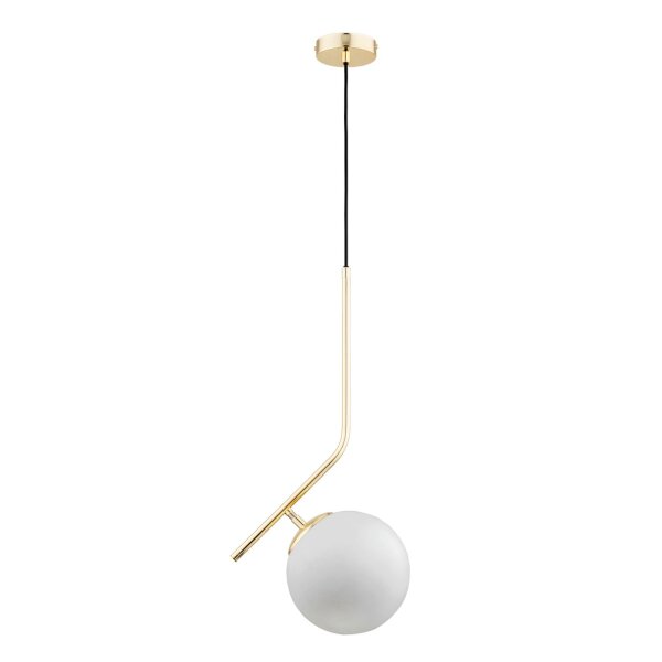 Pendelleuchte blendarm Glas Gold E27 25 cm dekorativ