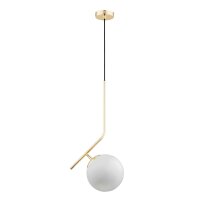 Pendelleuchte blendarm Glas Gold E27 25 cm dekorativ