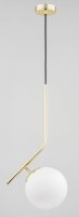 Pendelleuchte blendarm Glas Gold E27 25 cm dekorativ