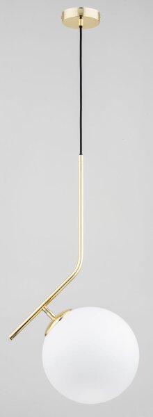 Hängelampe blendarm Glas Gold E27 L:27 cm dekorativ
