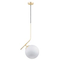Hängelampe blendarm Glas Gold E27 L:27 cm dekorativ