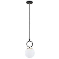 H&auml;ngelampe Glas Schwarz E14 L:15 cm Modern wohnlich