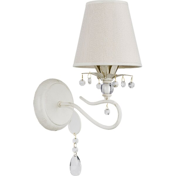 Wandleuchte Stoff Weiß E14 B:14 cm Modern blendarm