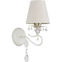 Wandleuchte Stoff Weiß E14 B:14 cm Modern blendarm