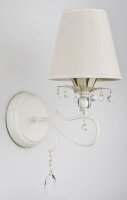 Wandleuchte Stoff Weiß E14 B:14 cm Modern blendarm
