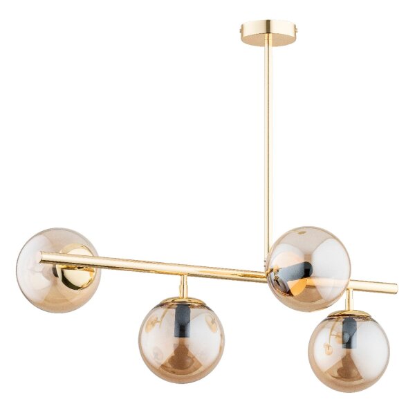 Deckenleuchte 4-flammig Gold Bernstein E14 B:75,5 cm
