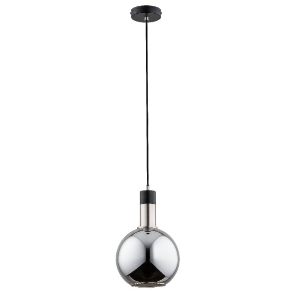 Pendelleuchte Rauchglas Chrom E27 L:20 cm wohnlich
