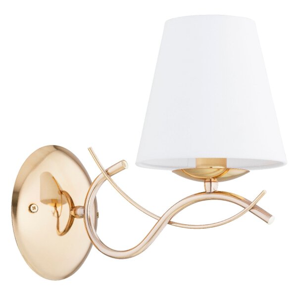 Wandleuchte Stoff Weiß E14 B:15 cm Modern dekorativ