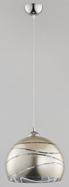 Pendelleuchte Glas Gold Chrom E27 L:30 cm dekorativ