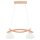 Pendelleuchte blendarm 2-flammig Glas Holz 58 cm Skandi