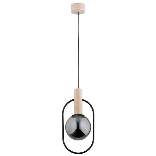 Hängelampe blendarm Glas Natur E14 L:18,5 cm wohnlich