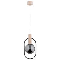 Hängelampe blendarm Glas Natur E14 L:18,5 cm wohnlich
