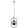 H&auml;ngelampe blendarm Glas Natur E14 L:18,5 cm wohnlich