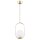 Hängelampe blendarm Glas Gold E14 L:16,5 cm wohnlich