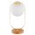 Tischleuchte blendarm Glas Holz E14 37,5 cm dekorativ