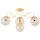 Deckenlampe 4-flammig Glas Gold Bernstein E14 L:58 cm
