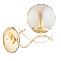 Wandlampe Glas Gold Bernstein E14 B:15 cm dekorativ