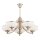 Deckenlampe 5-flammig Glas Metall Wei&szlig; Gold E27 64 cm