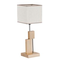 Tischleuchte Holz Stoff E14 B:16 cm Modern dekorativ