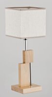 Tischleuchte Holz Stoff E14 B:16 cm Modern dekorativ