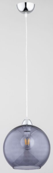 Pendelleuchte Glas Graphit Chrom E27 L:25 cm Modern