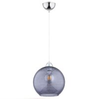 Pendelleuchte Glas Graphit Chrom E27 L:25 cm Modern