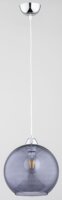 Pendelleuchte Glas Graphit Chrom E27 L:25 cm Modern