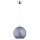 Pendelleuchte Glas Graphit Chrom E27 L:25 cm Modern