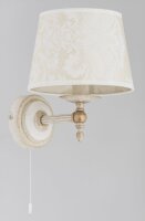 Wandlampe blendarm Stoff Weiß E14 B:20 cm dekorativ