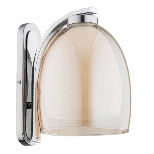 Wandlampe Glas Chrom Bernstein E27 B:17 cm dekorativ