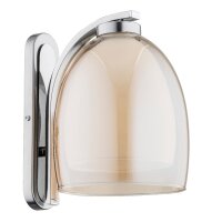 Wandlampe Glas Chrom Bernstein E27 B:17 cm dekorativ
