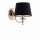 Wandleuchte Stoff Schwarz Gold E14 B:20 cm dekorativ