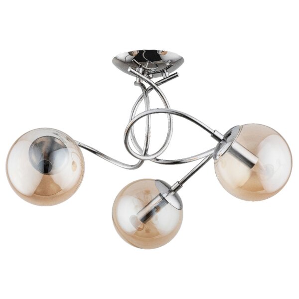 Deckenlampe 3-flammig Glas Chrom Bernstein E14 B:51 cm