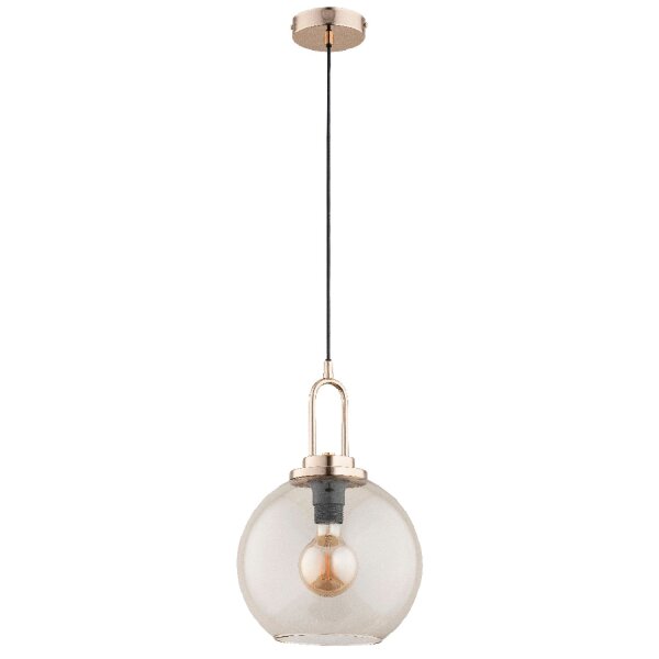 Pendelleuchte Glas Gold Bernstein E27 L:25 cm Modern