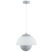 Pendelleuchte blendarm Glas Grau E27 &Oslash;30 cm wohnlich