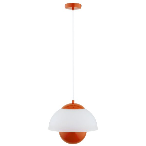 Hängelampe blendarm Glas Rost E27 L:30 cm dekorativ